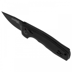 Cutit automat SOG TAC AU Compact CA 15-38-11-57, lama Drop Point Cryo D2, AU-XR Lock, maner din aluminiu, California Legal Automatic Knife - Img 5