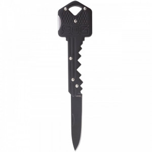 Cutit breloc SOG Key Knife Black KEY-101, lama 5Cr13MoV, Lockback, design cheie, EDC Keychain Knife - Img 8