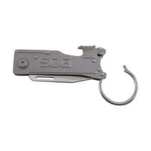 Cutit breloc SOG KeyTron KT1001-CP, lama 5Cr15MoV, Lockback, desfacator sticle integrat, EDC Keychain Knife - Img 6