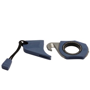 Cutit de salvare SOG Rapid Rescue Midnight Blue, cutter pentru centuri cu spargator de geam si teaca Quick-Deploy