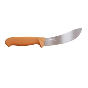 Cutit pentru jupuire Morakniv Hunting Skinning (S), lama rigida cu tais curbat din otel inoxidabil suedez, 146 mm