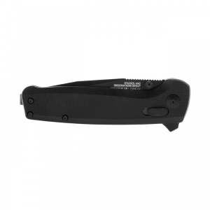 Cutit pliabil SOG Terminus XR Black TM1027-BX, lama Drop Point D2 TiNi Black, XR Lock, deschidere Flipper, Thumb Stud, maner G10 Black, EDC - Img 5