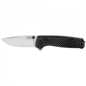 Cutit pliabil SOG Terminus XR S35VN, lama CPM S35VN, XR Lock, maner G10 si fibra de carbon, Flipper EDC Premium