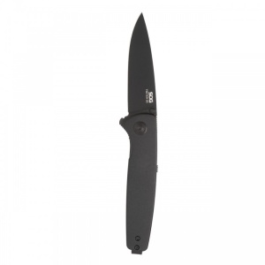 Cutit pliabil SOG Twitch III Black 11-15-01-43, lama Clip Point 154CM Black TiNi, deschidere asistata S.A.T., Lockback, maner aluminiu negru, EDC Premium - Img 3