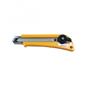 Cutter Profesional Heavy-Duty 18 mm, Olfa L-2 – Blocare cu Rozeta si Maner Anti-Alunecare