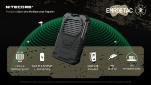 Dispozitiv Anti Tantari Nitecore EMR06 TAC, Reincarcabil USB-C, Protectie 5 m - Img 2