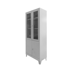 Dulap metalic cu 4 usi, plexiglas si metal MATRIX C153, 760 x 380 x 1760 mm