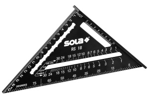 Echer multifunctional negru, 30 cm SOLA RS 30