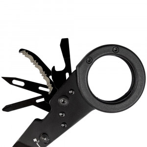 Foarfeca multifunctionala SOG ParaShears Black, 11 functii, Compound Leverage, foarfeca medicala de salvare cu husa nylon - Img 8