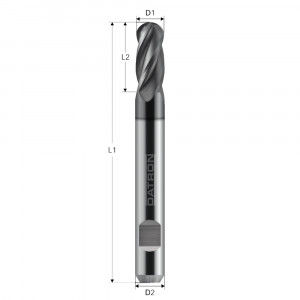 Freza cu 4 caneluri, Datron 0078543, 3.0x8.0x6.0mm - Img 2