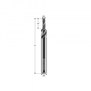 Freza pentru filetare, Datron 00684544, 3.0x12.0x6.0mm - Img 2