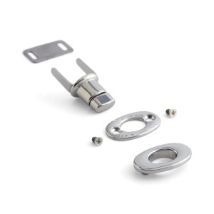 Incuietoare metalica Kora pentru genti Tandy Leather SUA (25 x 16 mm, lucioasa) - Img 4