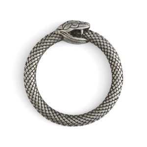 Inele O Infinity Snake (Ouroboros), argintiu antic, fara nichel - Tandy Leather
