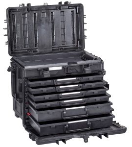 Lada de scule pe roti cu 6 sertare goale, cu RFID/NFC, 5140.BKT03.AH, 581 x 381 x 455 mm, Explorer Cases