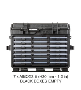 Lada de scule pe roti cu 7 organizatoare AIBOX goale, 5140X.B.7A, 581 x 381 x 455 mm, Explorer Cases