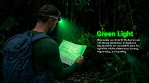 Lanterna Frontala Nitecore HA13 RGB, 350 Lumeni, Lumina Rosie, Verde si Albastra, 3 x AAA, IP66 - Img 12