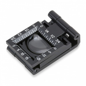 Lupa pliabila LinenTest din plastic 6,5x20 mm cu masuratori - Carson - Img 3
