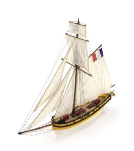 Navomodel Corsarul Cutter Le Renard, scara 1:50 Model de navă din lemn - Artesania Latina - Img 6