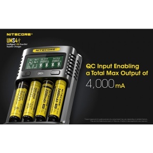 Nitecore UMS4 - Incarcator USB-C 4 Sloturi cu LCD - Img 3