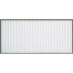 Panou perforat orizontal de 1000x500mm alb cu set de 25 carlige metalice - Img 3