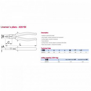 Patent/Cleste profesional cu gaura, 180 mm, Unior - Img 2