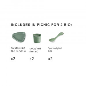 PICNIC FOR 2 BIO set vase picnic pentru 2 persoane, LIGHT MY FIRE - Img 6