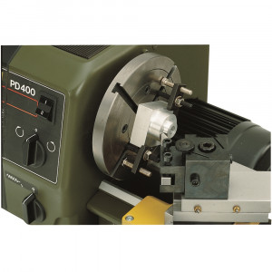 Placa cu cleme de fixare Proxxon 24412, diametru 125 mm, 2 canale T, pentru strungul PD 400