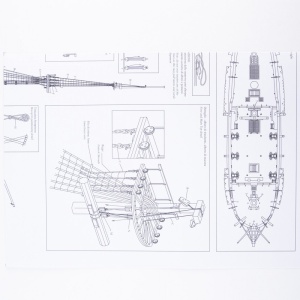 Planuri contructie navomodel Victory Models, goeleta HMS Fly, Scara 1:64, Lungime: 800mm, Amati Italia - Img 3