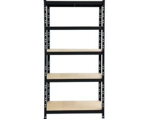 Raft metalic 180 x 90 x 40 cm, 5 polite din lemn, 175 kg/polita