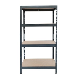 Raft metalic depozitare, 180 x 90 x 45 cm, gri, 4 polite, 300 kg/polita