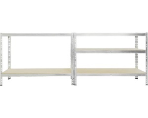 Raft metalic zincat 120 x 40 x 176 cm, argintiu, 5 polite - Img 3