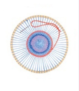 Razboi de tesut circular cu diametrul de 27 cm si 75 fante, Pebaro