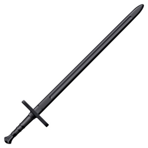 Sabie medievala de antrenament Cold Steel Hand and a Half Training Sword CS-92BKHNH, Polipropilena rezistenta la impact, pentru HEMA si antrenament tehnic
