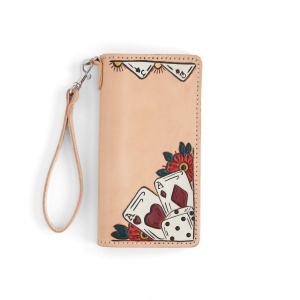 Sablon reutilizabil Craftaid, model poker (Poker Face) pentru modelaj piele - Tandy Leather 76653-00 - Img 3