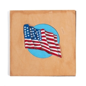 Sablon reutilizabil Craftaid, model steagul SUA (USA Flag) pentru modelaj piele - Tandy Leather 76646-00 - Img 3