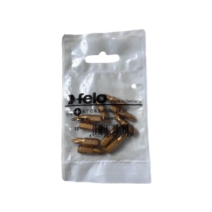 Set 10 biti Felo, seria TiN Plus profil Pozidrive, C6.3, PZ2, 25mm - Img 1