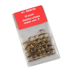 Set 10 inele patrate din alama pt navomodele, 5x5mm, Amati - Img 2
