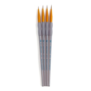 Set 4 pensule taklon Royal Langnickel pentru vopsit piele, de detaliu - Tandy Leather 3434-01