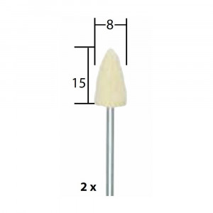 Set biax-uri conice pentru lustruire, din pasla, Proxxon 28801 - Img 3