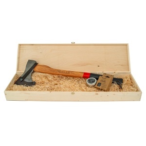 Set cadou Topor Rheinland Axe cu teaca din piele, Adler - Img 2