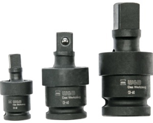 Set intermediare cardanice WGB 1/4" + 3/8" + 1/2", 3 piese, crom-vanadiu