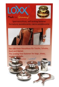 Seturi de incuietoare LOXX pentru genti de piele, diverse finisaje - Img 1