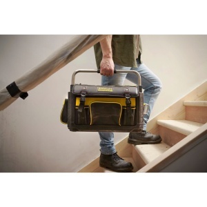 Stanley 1-79-213, Geanta pentru scule cu maner metalic Fatmax, baza rigida si impermeabila, din material textil, 20" - Img 3