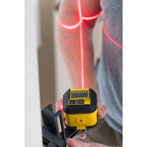 Stanley STHT77502-1, nivela laser cross 90, cu linie in cruce + un fascicul 90 grade, lumina rosie, auto-nivelare, prindere cu clema, QuickLink, raza actiune 12m, include 2 baterii AA, clema si husa - Img 8
