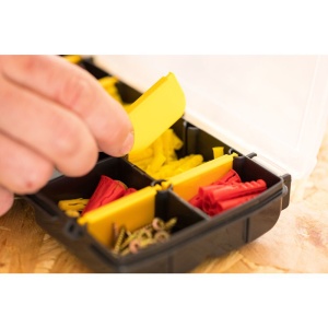 Stanley STST81679-1, Organizator accesorii cu 10 compartimente, inel de agatare, 6 despartitoare detasabile, 0.5 litri, (9 inch) 210x115x35mm - Img 8