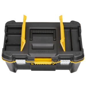 Stanley STST83397-1, essential, cutie pentru scule cu trei niveluri de depozitare, inchizatoare metalice, 24 litri, 49 x 28,5 x 25,5cm - Img 6