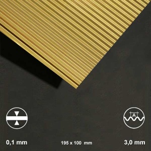 Tabla ondulata alama Schulcz, unda 3.0 mm, 100x195mm | Modelism, Machete