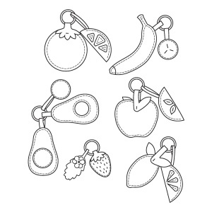 Tipar hartie breloace fructe (Fruit Salad Charms) - Tandy Leather 56463-00