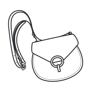 Tipar hartie geanta crossbody Isabella cu inchidere rotativa (Isabella Turn Lock Crossbody) - Tandy Leather 56436-00