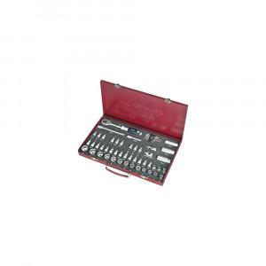 Trusă chei tubulare WGB 3/8", 55 piese, crom-vanadiu, Ius Brasov